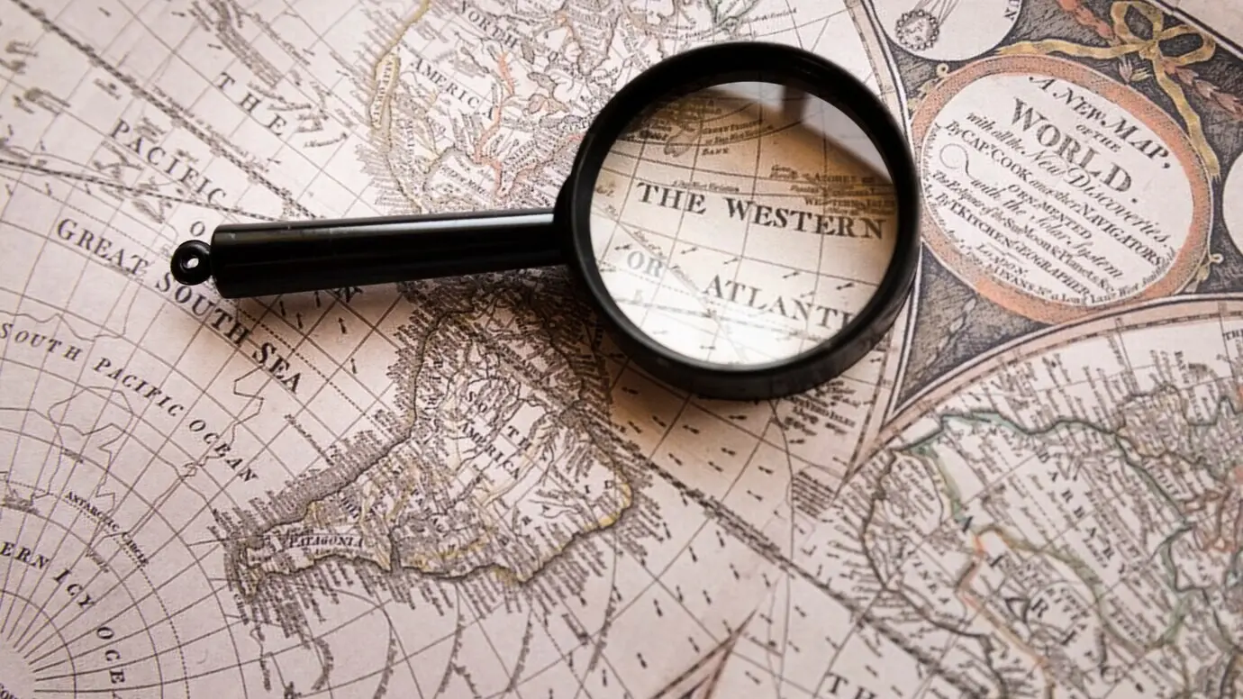 Den westlichen Ort auf der Karte fokussiert.